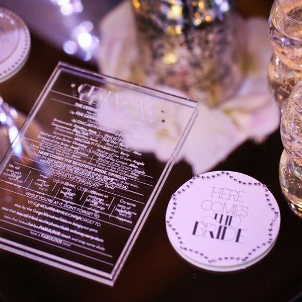 Laser cut wedding ceremony program