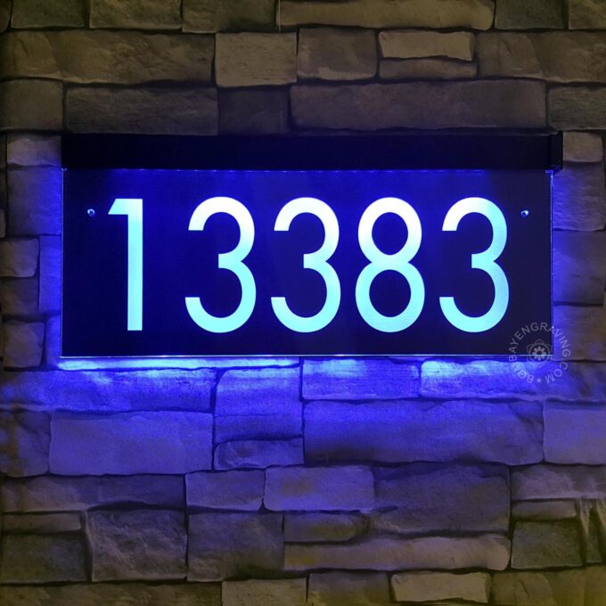 Lighted house address sign