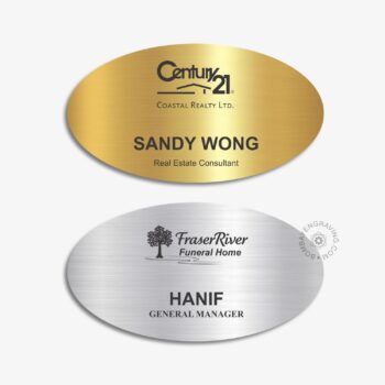 Oval name tags