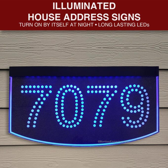 Illuminated House Number Sign