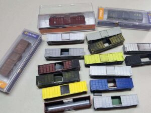 Laser cutting model train box cars for customization