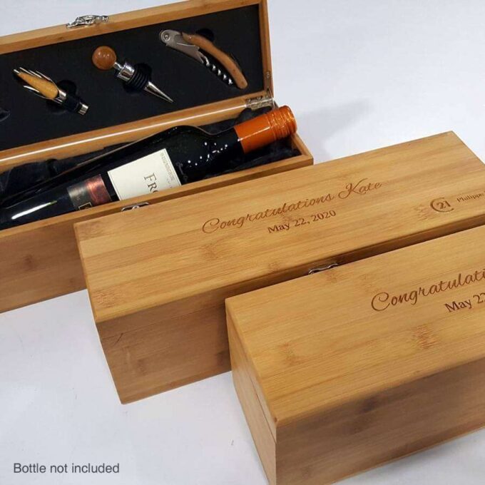 Bamboo wine box corporate gifts