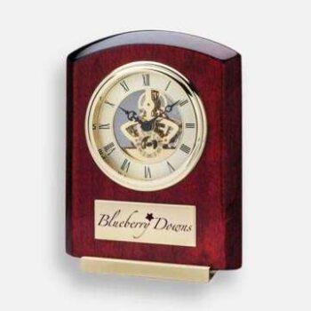 Rosewood skeleton clock