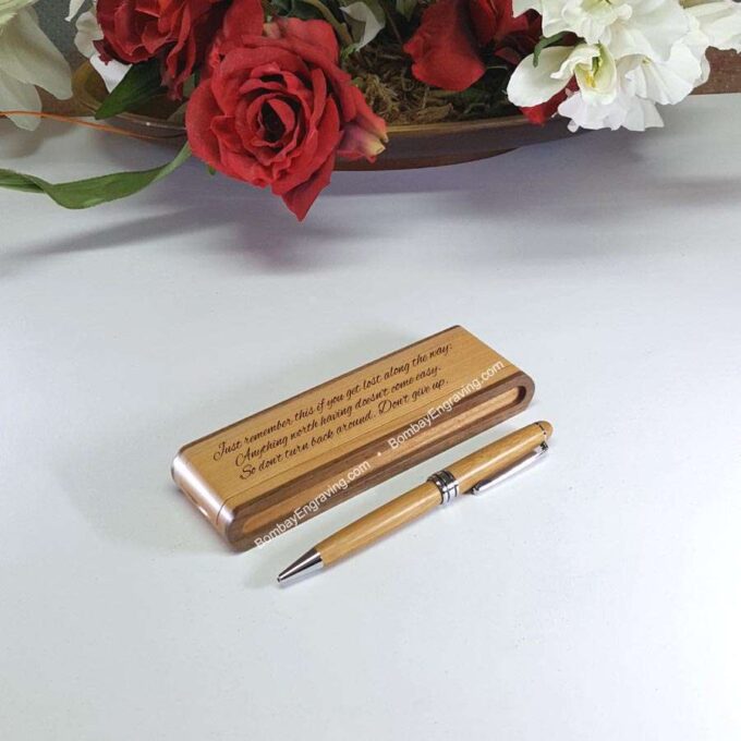 Bamboo wooden pen with box