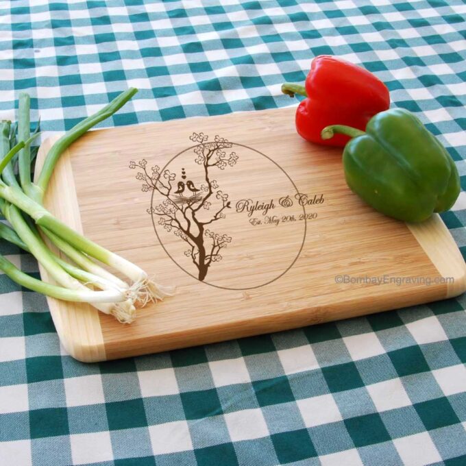 engraved cutting board wedding gift