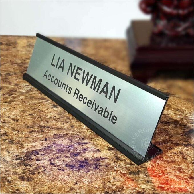 engraved name plate sign