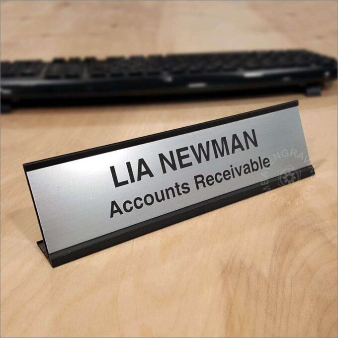 engraved name plate sign