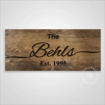 Personalized cutting board- rustic wood sign