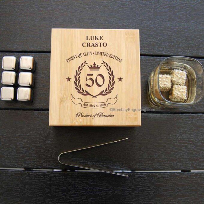 steel whiskey stones set