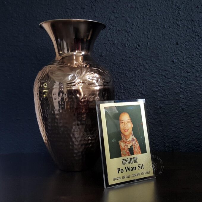 Memorial Plaque for Urn with photo