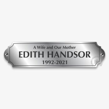 park bench memorial plate