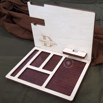 wooden docking station in maple wood