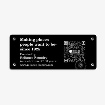 Bench Plaque with QR Code