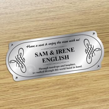 Stainless Steel Bench Plaque