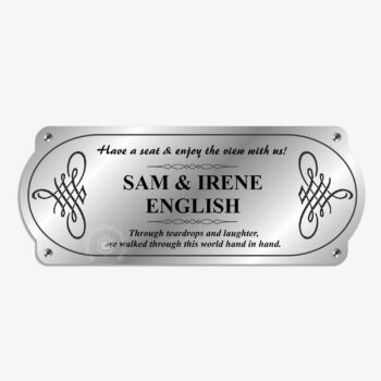 Stainless Steel Bench Plaque